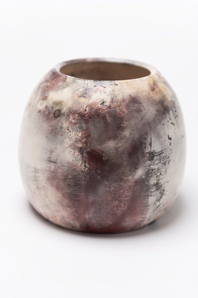 Pit Fired Orb Vessel