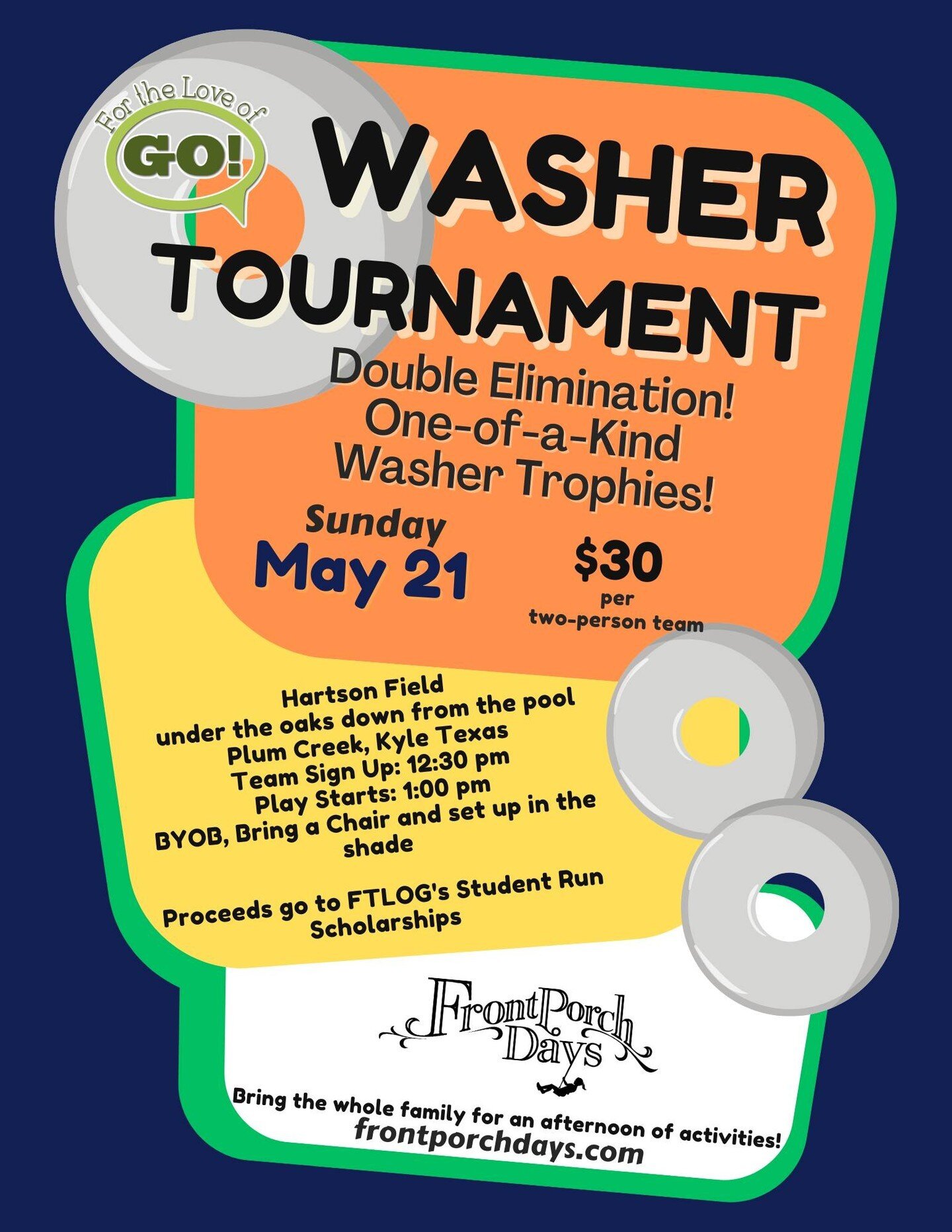 Washer Tournament on Sunday! Come join us!