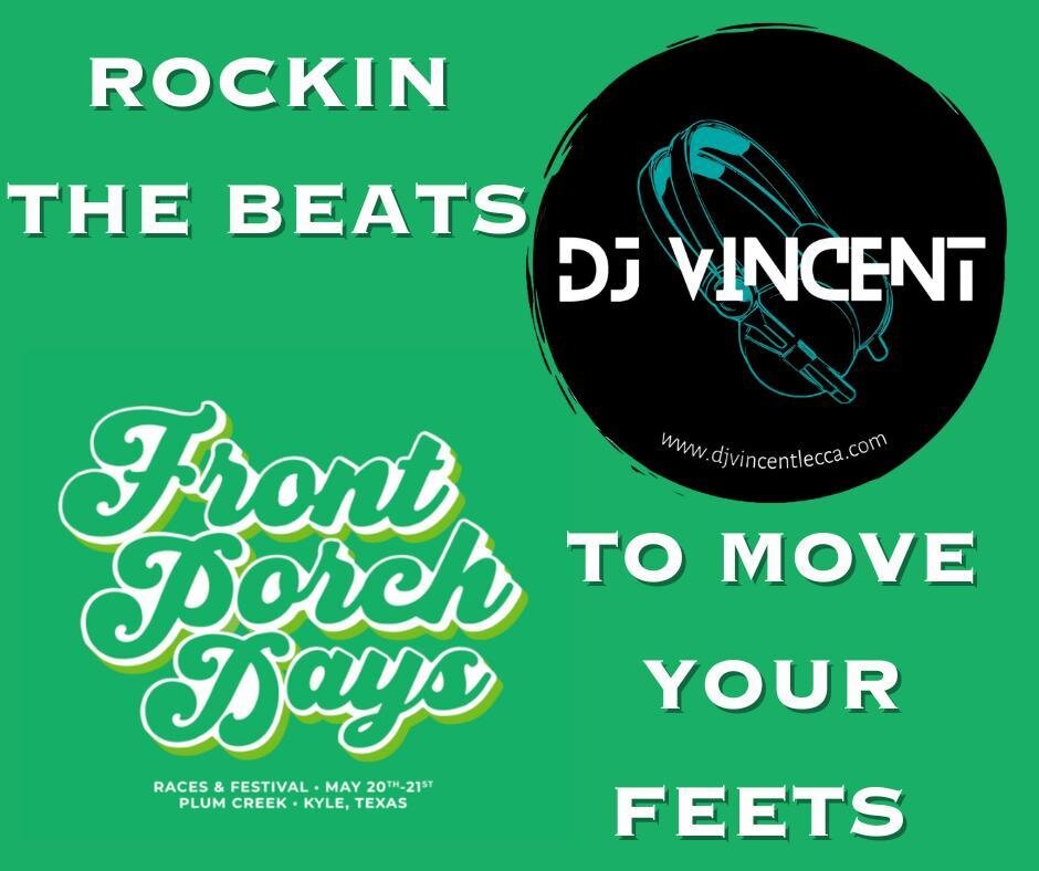 WE GOT DJ VINCENT FOR FRONT PORCH DAYS RACES!!!

djvincentlecca.com

fpdraces.com | May 20th | 6:30am, 7:00am, 8:30am (depending on distance)