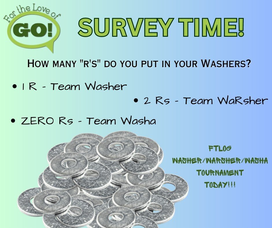No matter how you say it, the FTLOG Washer Tournament is TODAY!!!

Coolest Trophies on the Washer Circuit... this side of Plum Creek... on Sundays in May... after the 15th.

Team Sign Up at 12:30pm, Play Starts at 1:00pm, Proceeds go to FTLOG's Stude