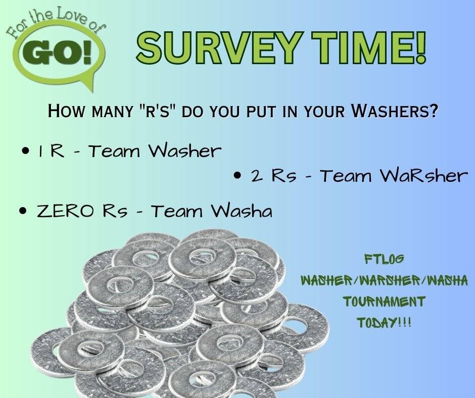 No matter how you say it, the FTLOG Washer Tournament is TODAY!!!
Coolest Trophies on the Washer Circuit... this side of Plum Creek... on Sundays in May... after the 15th.
Team Sign Up at 12:30pm, Play Starts at 1:00pm, Proceeds go to FTLOG's Stude