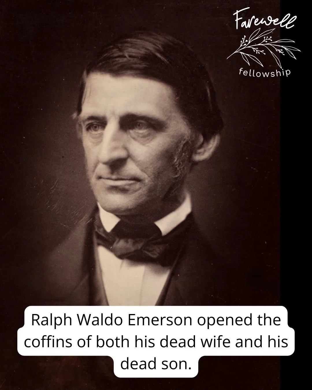 Ralph Waldo Emerson is remembered for &ldquo;Self-Reliance&rdquo;, but his life tells a more unsettling story about grief and an almost obsessive return to the dead.

After the death of his first wife, he walked five miles every day to her grave and 