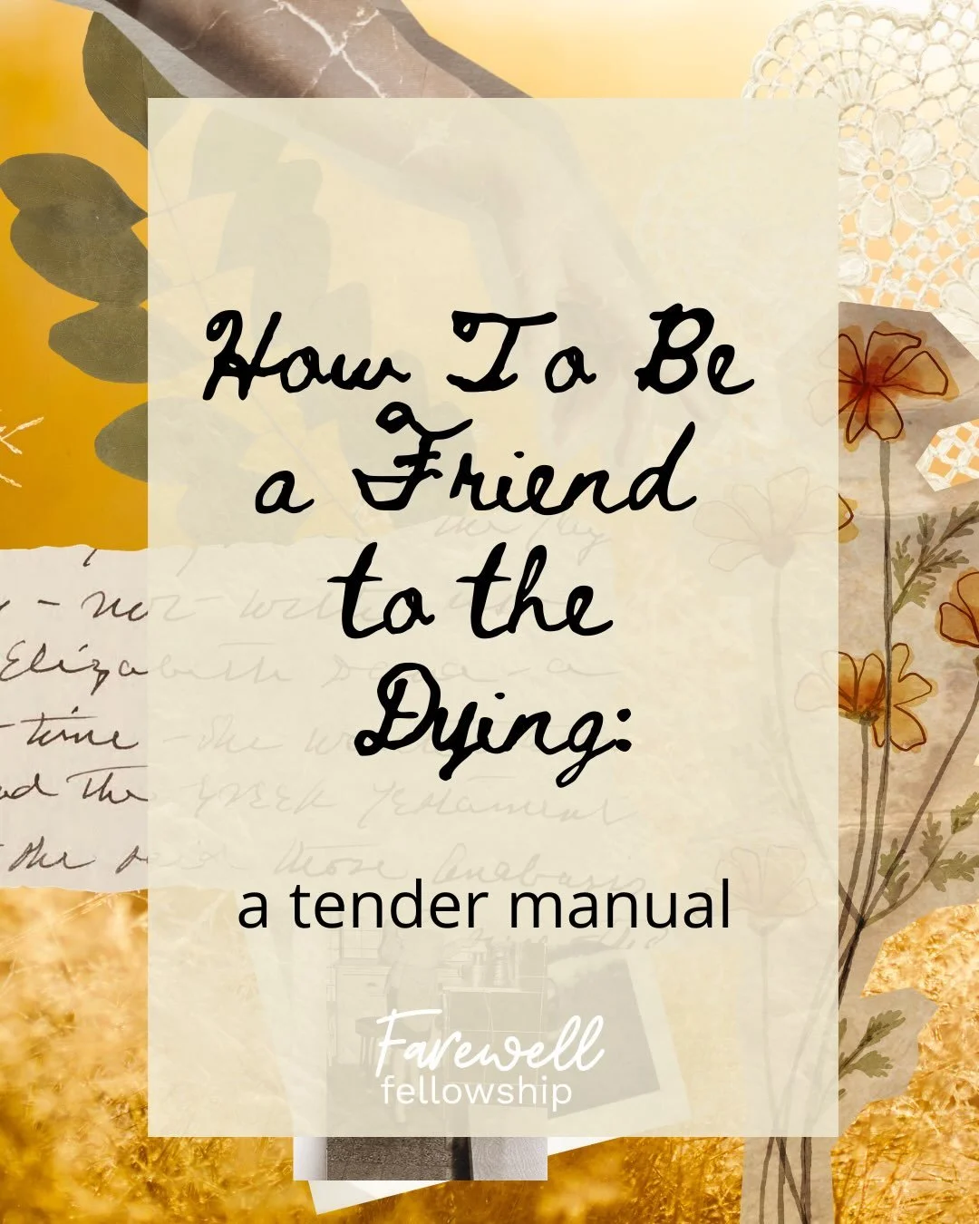 I took a writing workshop a few years ago and the prompt was to write a &ldquo;How To&rdquo; poem that explained something you do often that isn&rsquo;t common knowledge.

At the time, I was spending my days in bedside work with those who were dying,