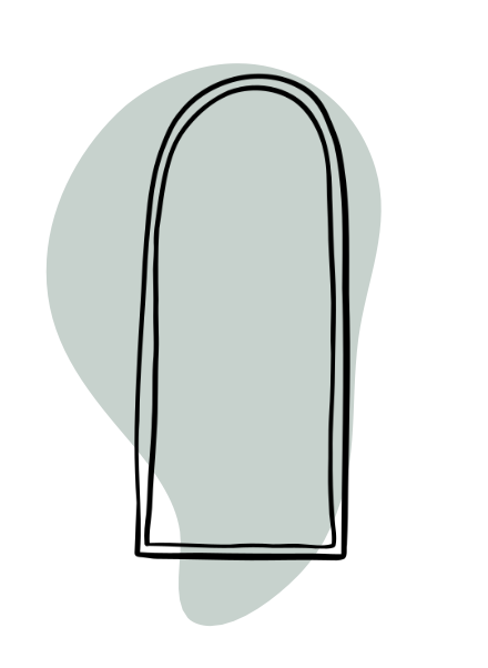 Farewell Fellowship Thresholds Pathway logo – asymmetrical blue-colored emblem with hand-drawn archway, symbolizing in-person death doula training with hospice shadowing, advanced end-of-life care skills, and community-based learning.