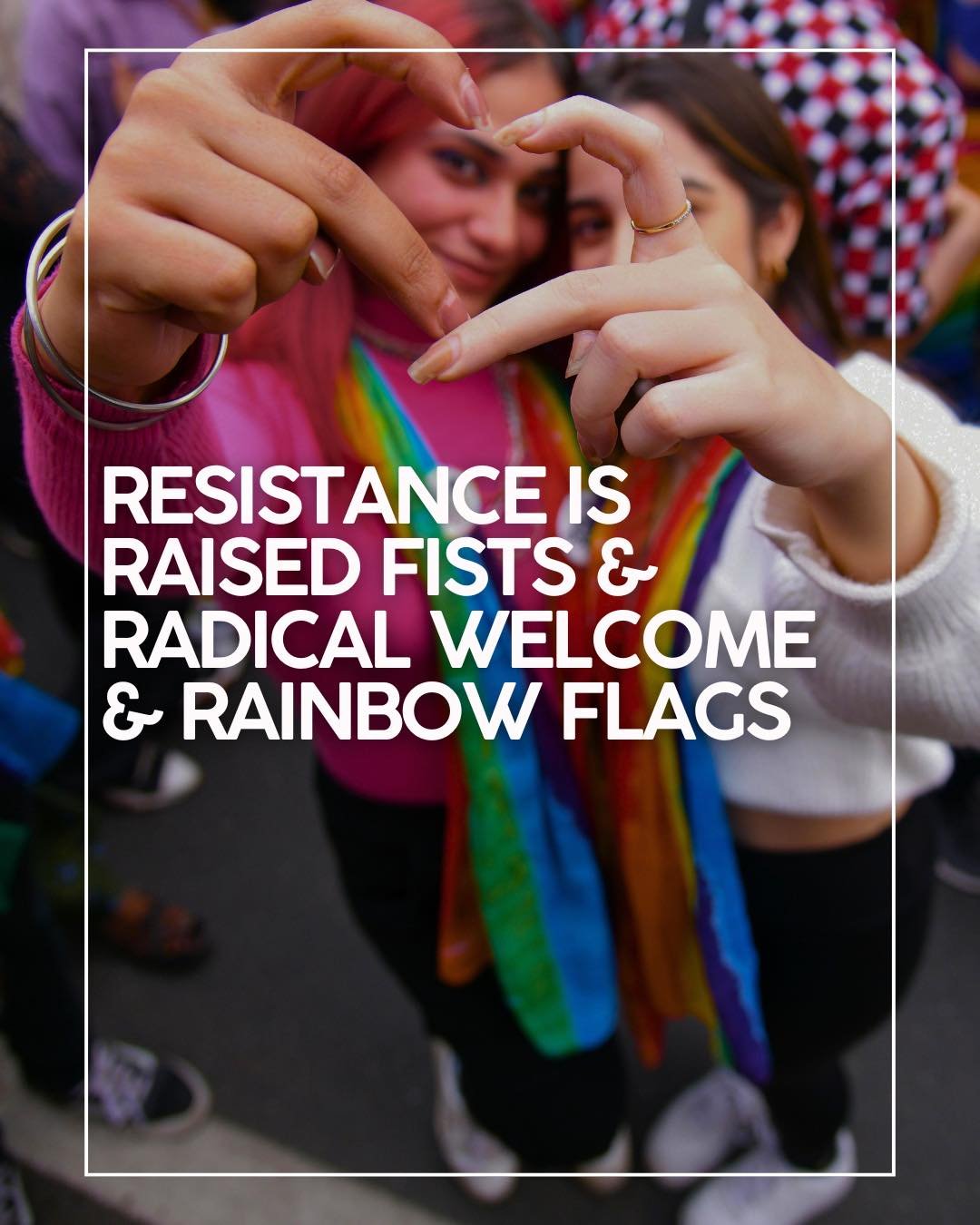 Resisting oppressive powers is a central theme of all the great faith traditions. 

Our fist is raised. Our flag is waving proudly in the blustery winds of this moment. 

Carry on. 

&ldquo;Let my people go.&rdquo; &mdash; Moses to Pharaoh (Exodus 5: