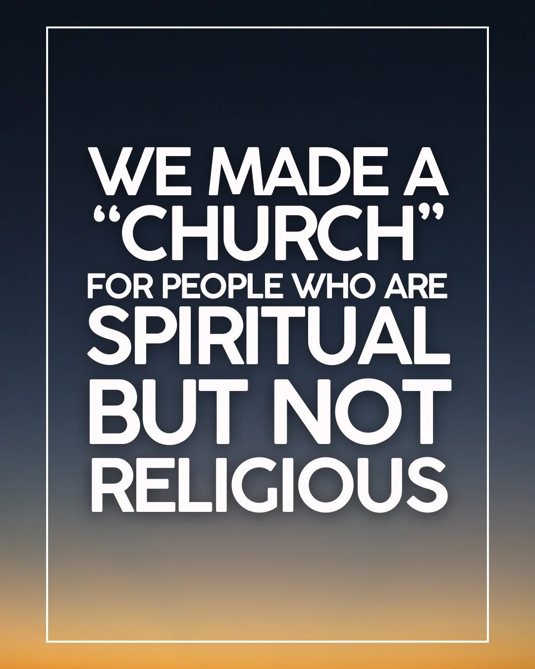 We know our website is https://between.church but we're not really a &quot;church.&quot; 

We're more like an &quot;extra church.&quot; Or like a global group of people talking about what they wish the churches in their lives were like... and then cr