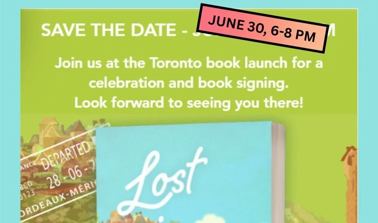 A change in date for the Lost in France book launch, and other good news
