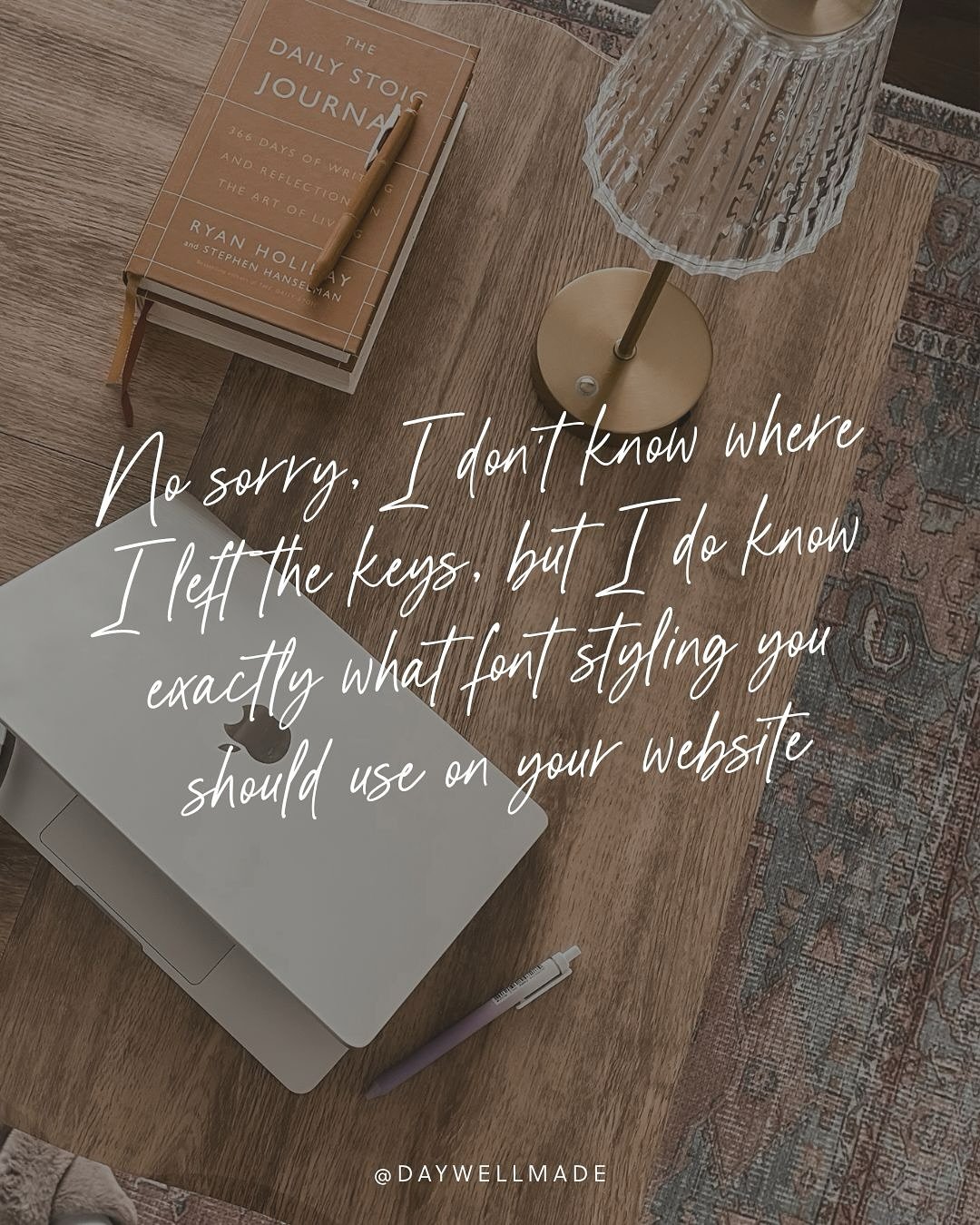 I misplace everything, it&rsquo;s fine &mdash; but I do know how to style your home page for a STUNNING and conversion-friendly user experience. 👩&zwj;💻

If you know your website needs a little love this year, I have just the thing:

My 5-Day Websi