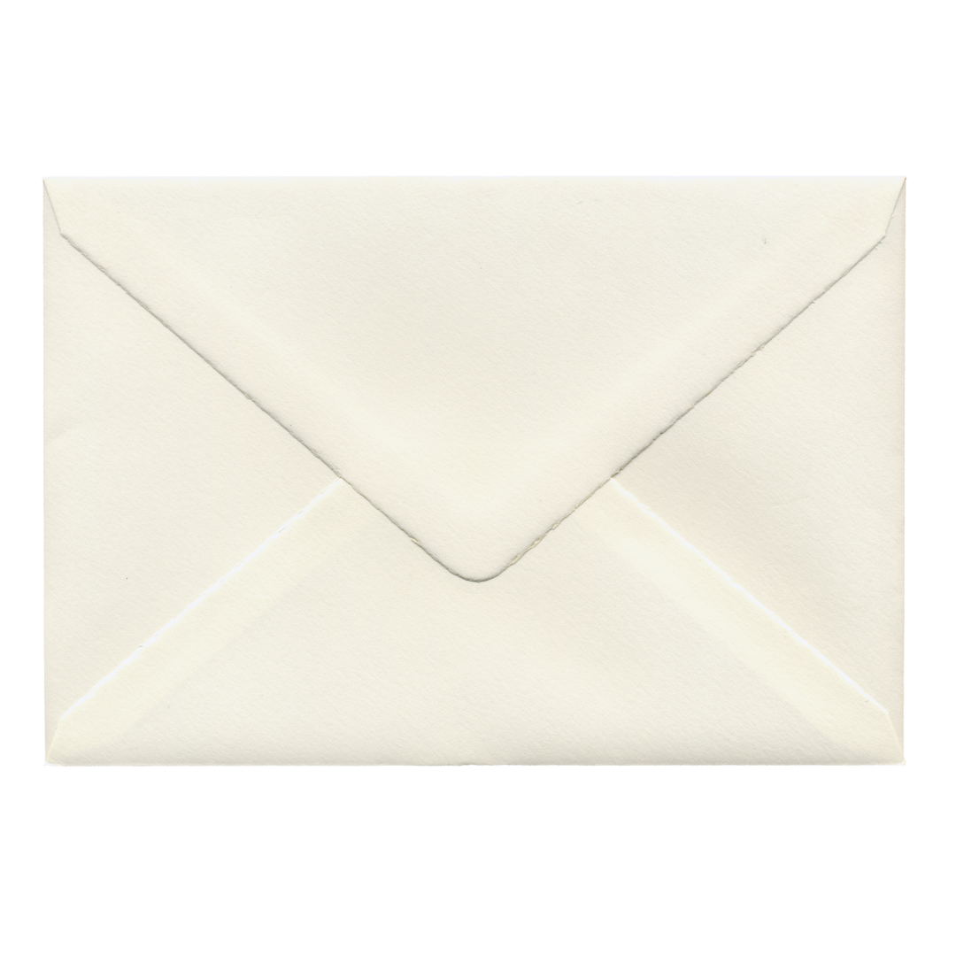 White closed envelope on black background.