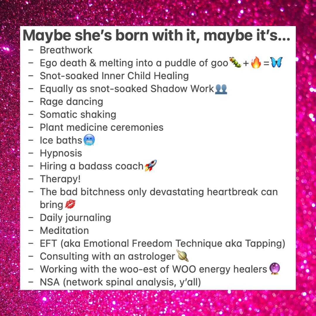 Oh babyyyy it has been A YEAR😅

Anybody else??🙋&zwj;♀️

In no particular order (except for breathwork, 2022 was MY YEAR of breathwork), this is a non-exhaustive list🤭 of what&rsquo;s gone down for me this year in terms of my growth + healing journ