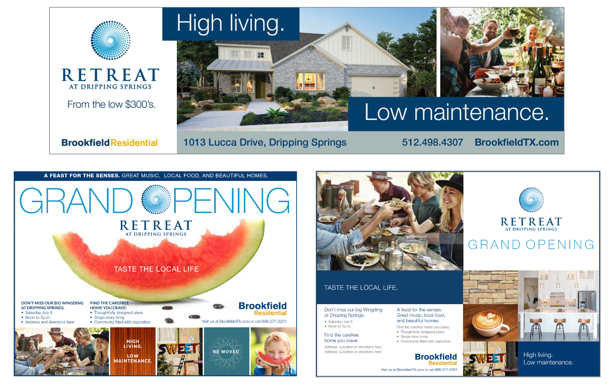 Brookfield Residential: Sales brochures and billboards were both eye-catching and functional.