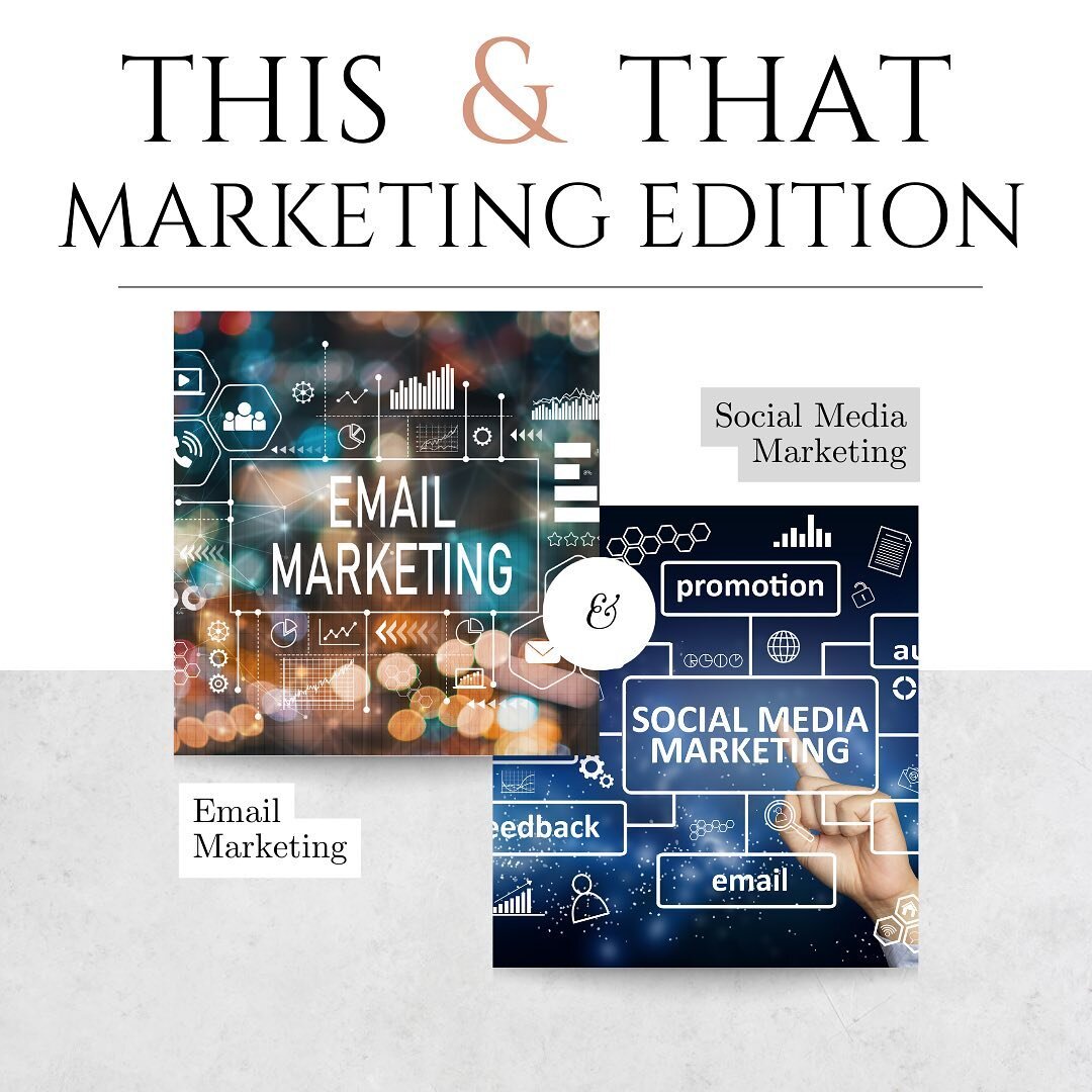 This &amp; That. A twist on the tradition this or that post, because when it comes to marketing why not have both!? 

All marketing is important and all of them are great to incorporate in their own ways depending on your business. Let&rsquo;s talk a
