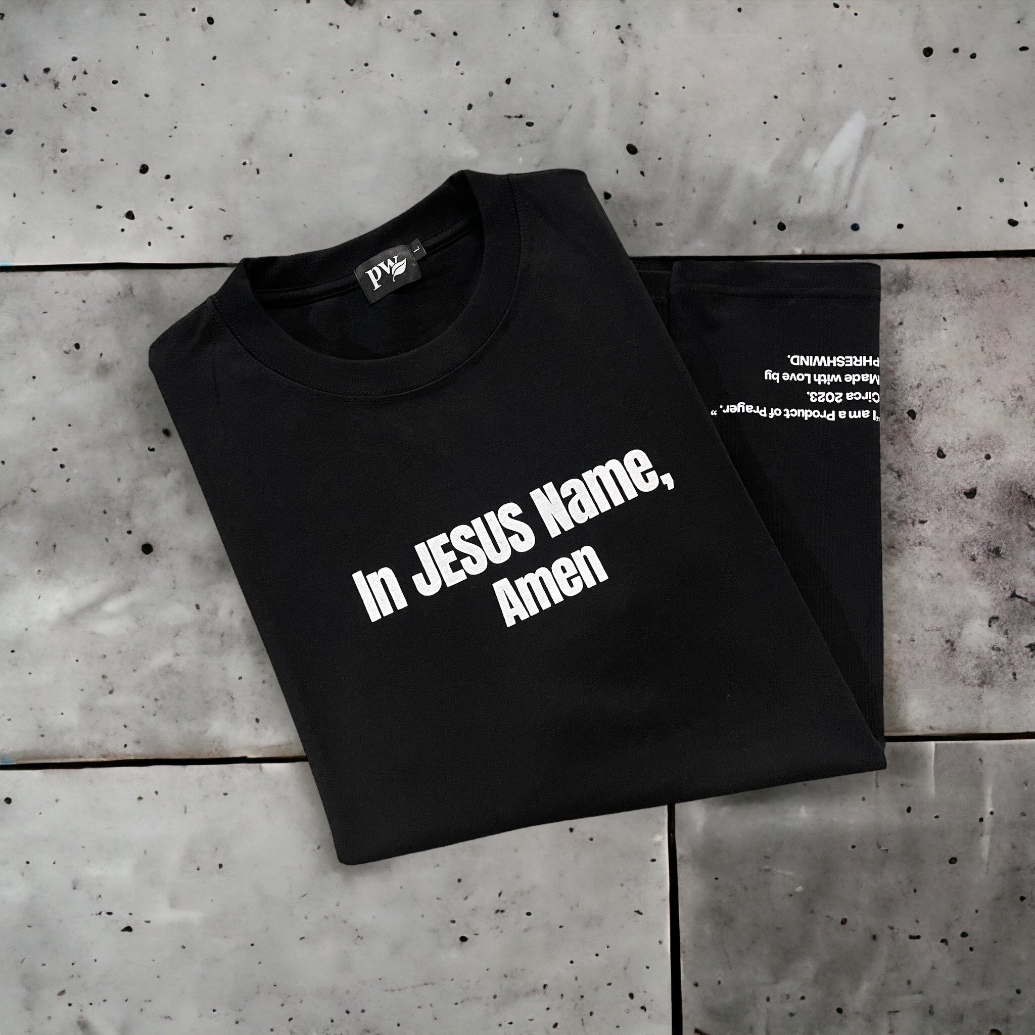 Oversized "In Jesus Name" (IJN) Tee