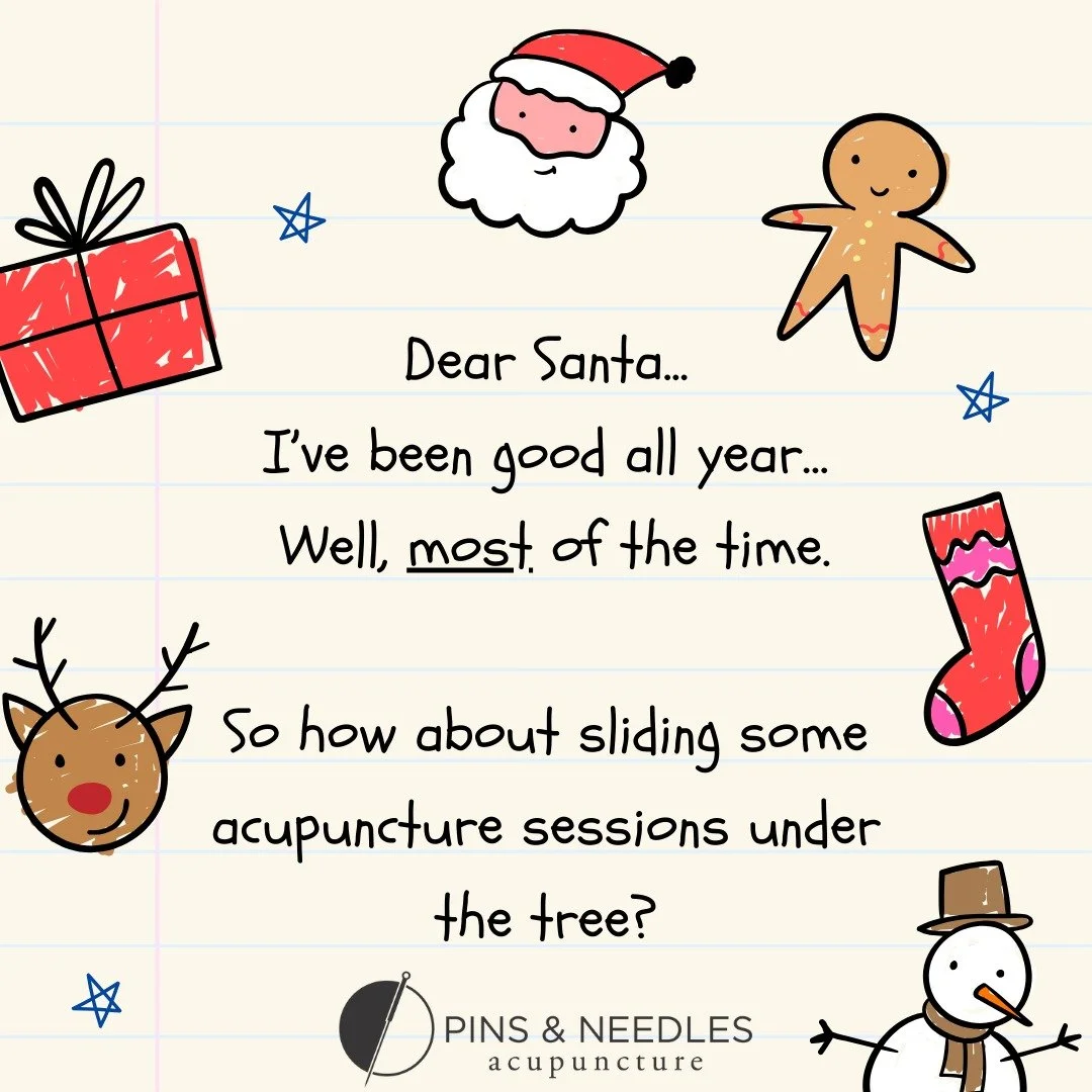 🎅Santa called&hellip; he says self-care is the best stocking stuffer.
🎄Stop by our new office to grab gift cards&mdash;your one-stop shop for holiday wellness gifts!

#acupuncture #acupuncturenearme #acupunctureingreeley #pinsandneedlesacupuncture
