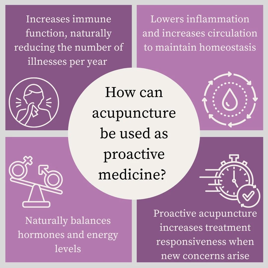 Often, pain or discomfort brings people to our office for the first time. But did you know acupuncture is actually most powerful when it&rsquo;s used proactively?
When acupuncture becomes part of your regular wellness routine, it helps your already h