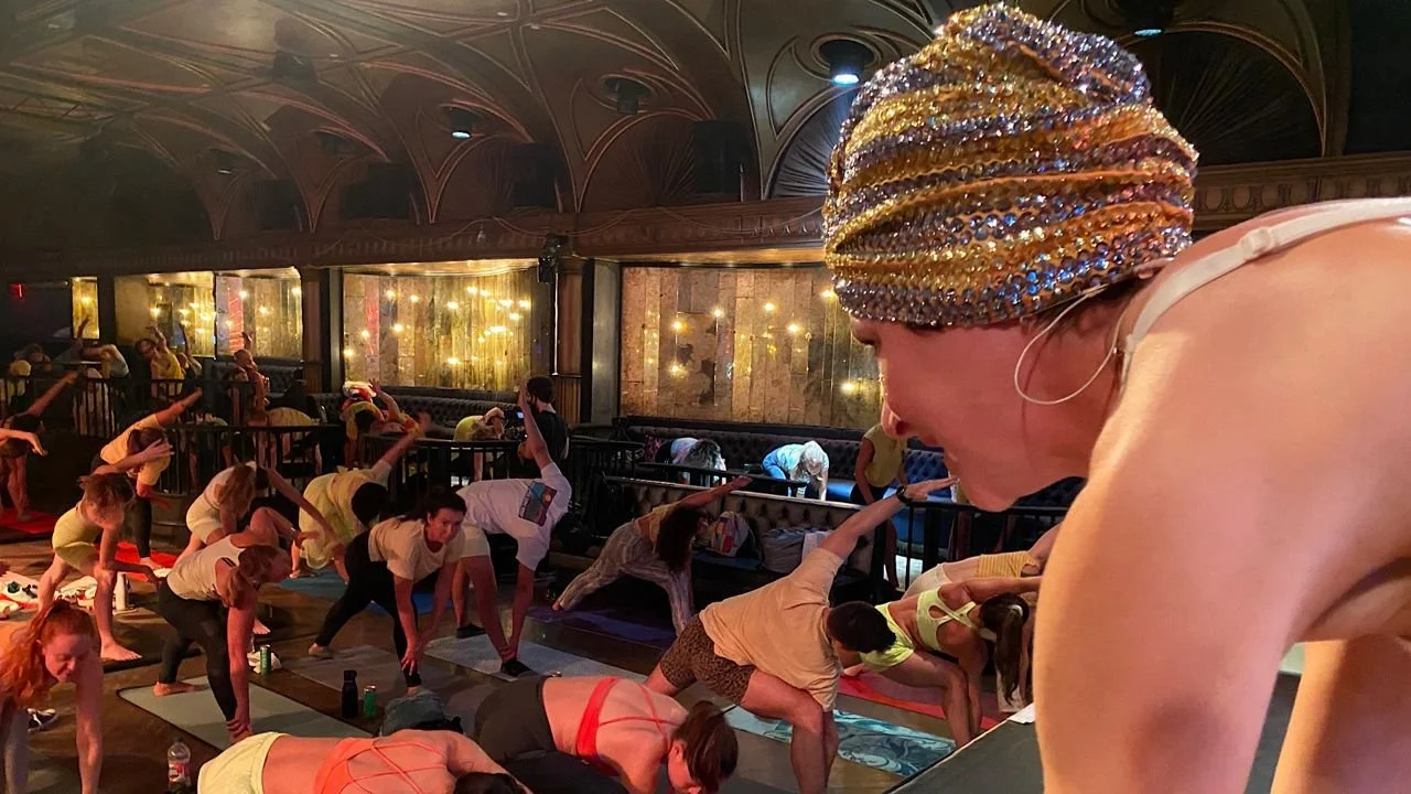 Yoga instructor takes a creative approach to help relieve stress