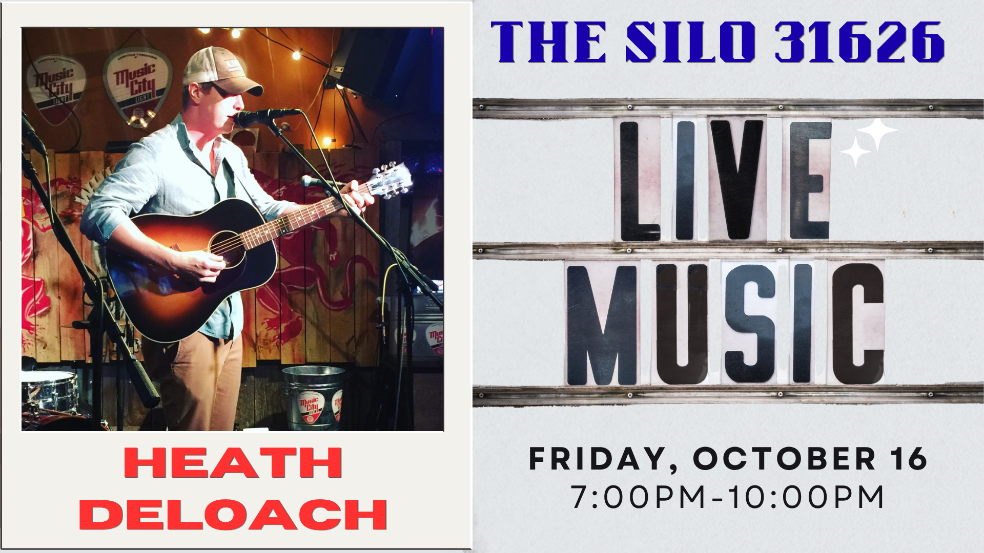 LIVE MUSIC: Heath Deloach