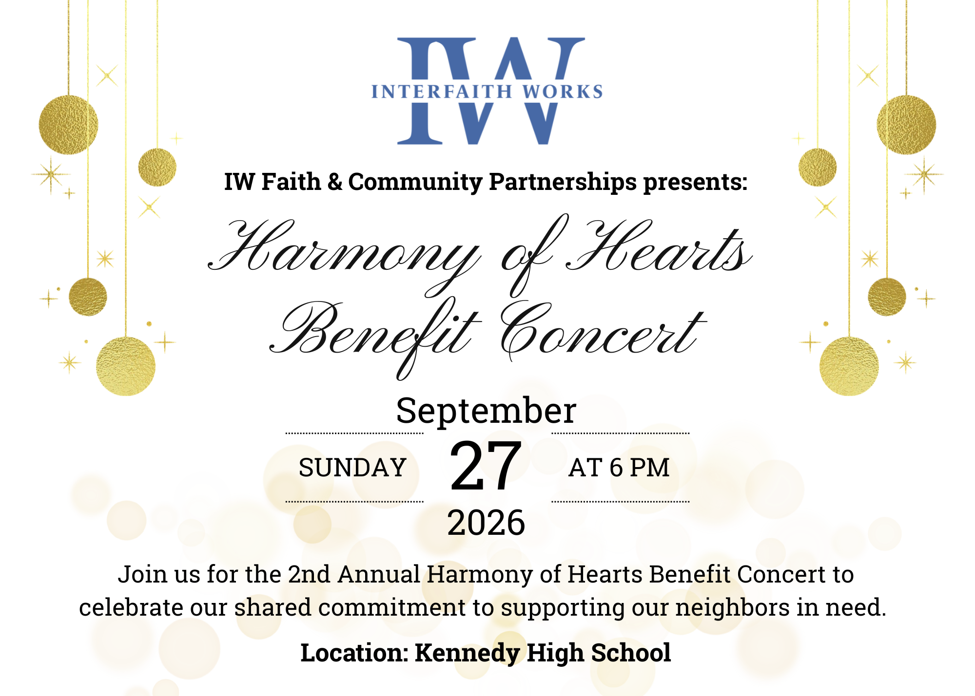 2nd Annual Harmony of Hearts Benefit Concert