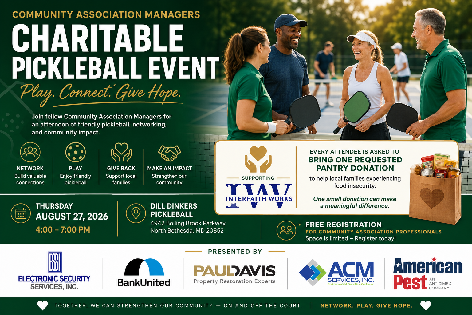 Charitable Pickleball Event - Benefitting IW