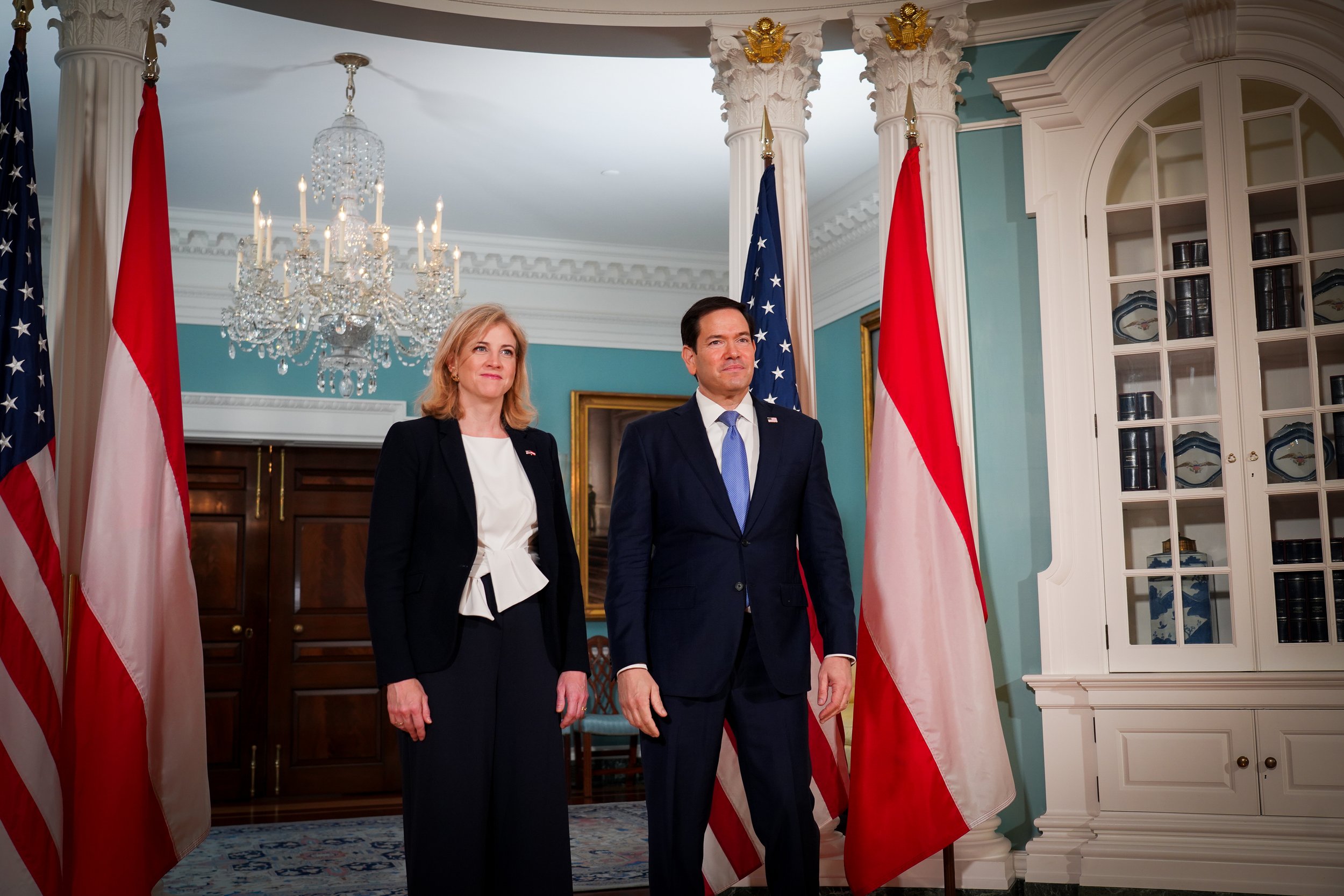 Reunión bilateral entre el austriaco Aussenministerin Meinl-Reisinger y el secretario Rubio en Washington
