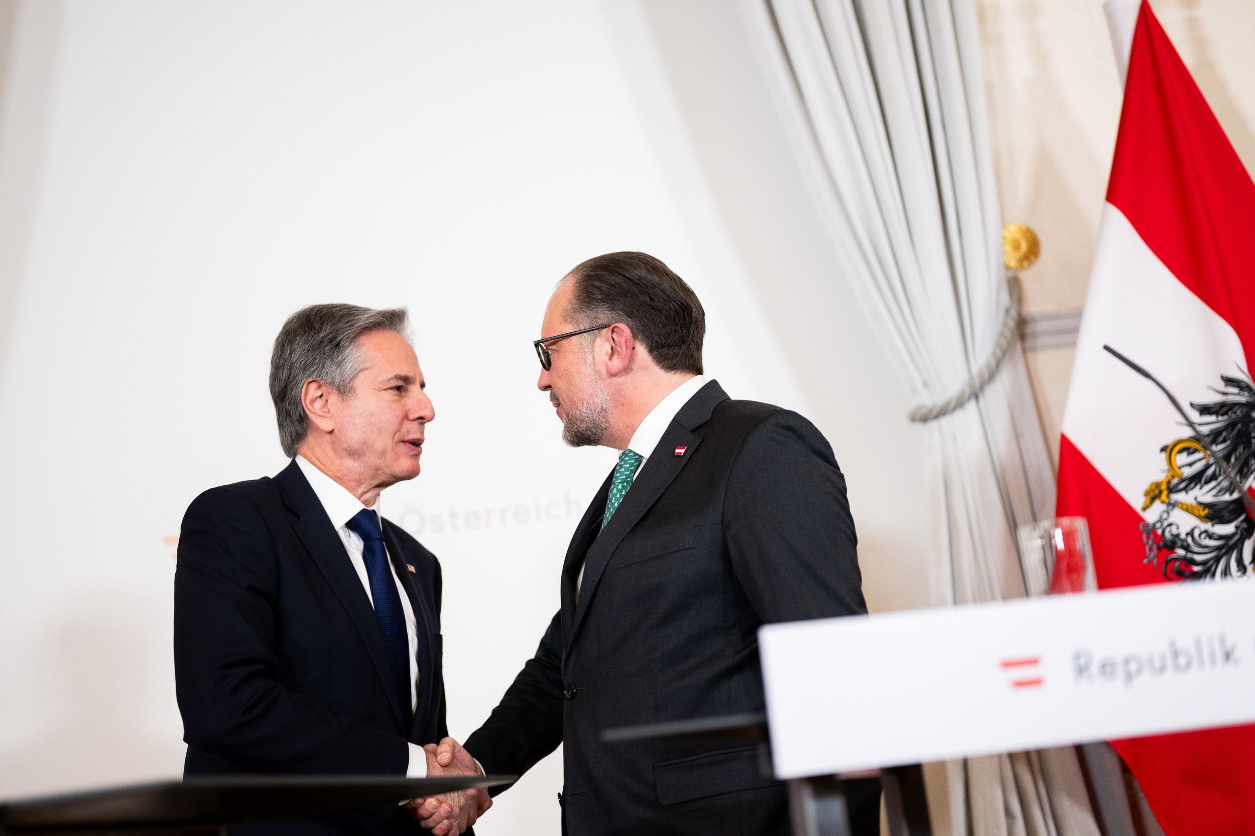 Strategische Partner: Außenminister Schallenberg trifft Staatssekretär Blinken in Wien