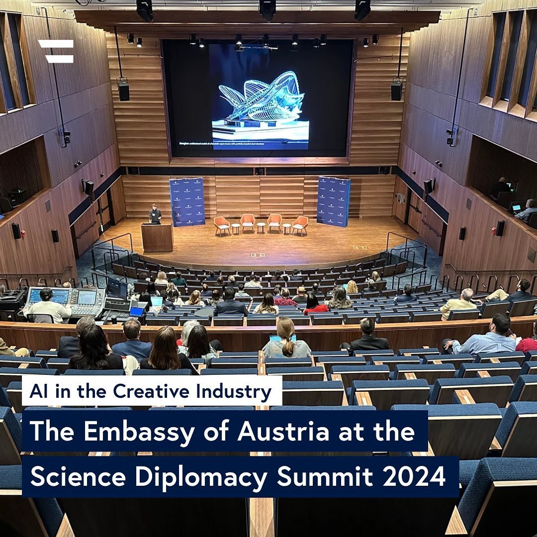 The Austrian Embassy had the pleasure of organizing an Al panel at the Science Diplomacy Summit 2024 at the @johnshopkinsu Bloomberg Center. Four distinguished Austrian experts explored the role of Al in the creative industry and arts. 🎨🎻🎬

Archit