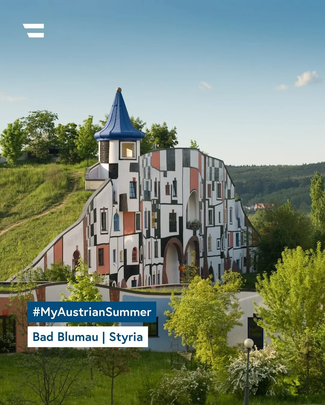 This week for #MyAustrianSummer, we&rsquo;re off to Styria (#Steiermark) to discover the magical thermal spa town of Bad Blumau. ♨️🌿 Our colleague Isabella from @AustriainSanFrancisco is introducing it to us.

Designed by visionary Austrian artist a