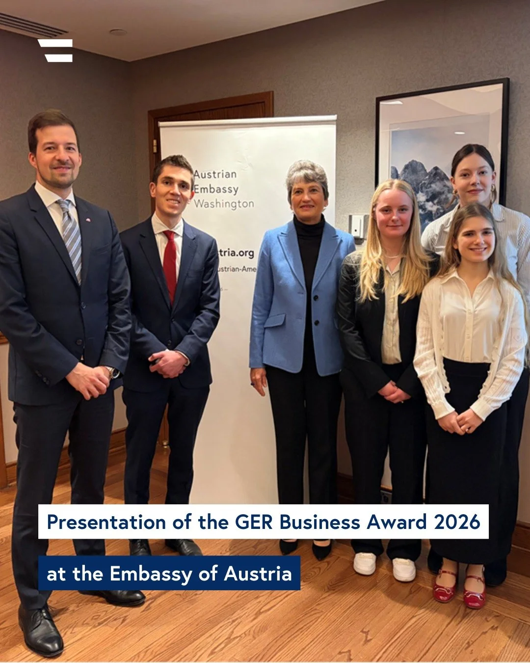 We were pleased to host the German Executive Roundtable (GER) Business Award 2026 at the Austrian Embassy in Washington, D.C. on February 3. Thank you to Thomas Moschig of @advantageaustria.usa for taking part in the evening and Margit Zimmern, Direc