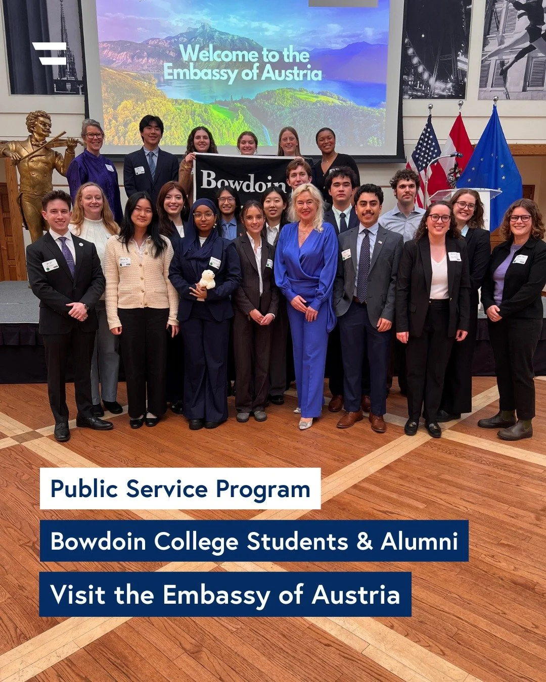 We were delighted to welcome students and alumni from @bowdoincollege to the Embassy of Austria yesterday evening as part of the @mckeen_center's Public Service in Washington program. 

Current students had the opportunity to learn more about Austria