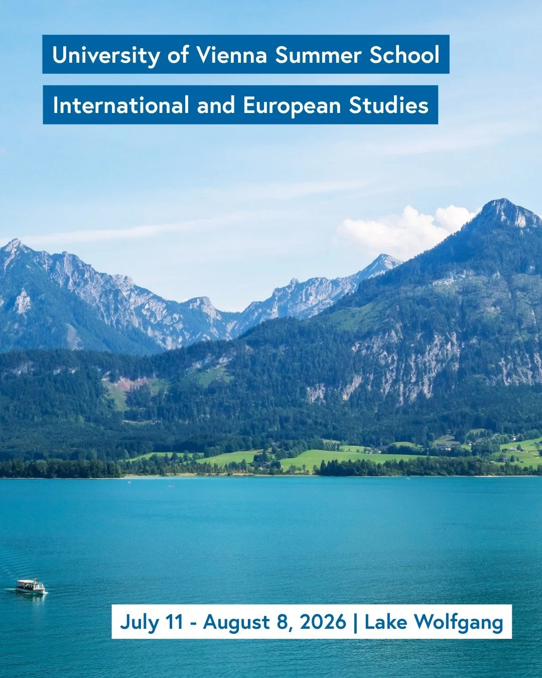 Verbringen Sie Ihren Sommer mit einem Studienaufenthalt am See in Österreich! 🇦🇹

Die Sommerschule der Universität Wien in Strobl am Wolfgangsee bringt Studierende aus aller Welt für vier Wochen zusammen, um sich intensiv mit Europastudien, Schiedsgerichtsbarkeit und der deutschen Sprache zu befassen 