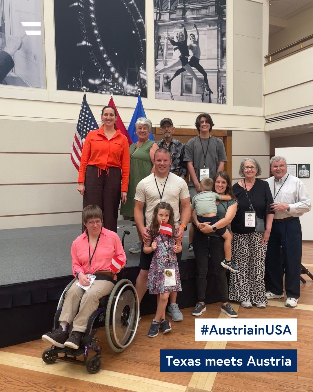 🇺🇸🤝🇦🇹 Texas trifft auf Österreich!

Wir haben uns sehr gefreut, anlässlich des Familienbesuchs der Kongressabgeordneten Beth Van Duyne Familien aus der Region Dallas in der österreichischen Botschaft begrüßen zu dürfen.

Junge Amerikaner näher an die österreichische Kultur heranzuführen und