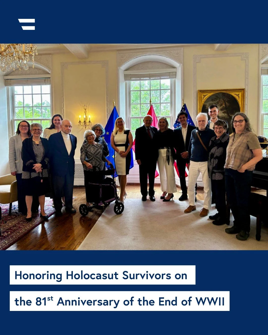 To mark the 81st anniversary of the end of World War II this week, Ambassador Schneebauer hosted Holocaust survivors and their families for a luncheon at the Austrian Residence. The survivors shared stories about their experiences during the war, hav