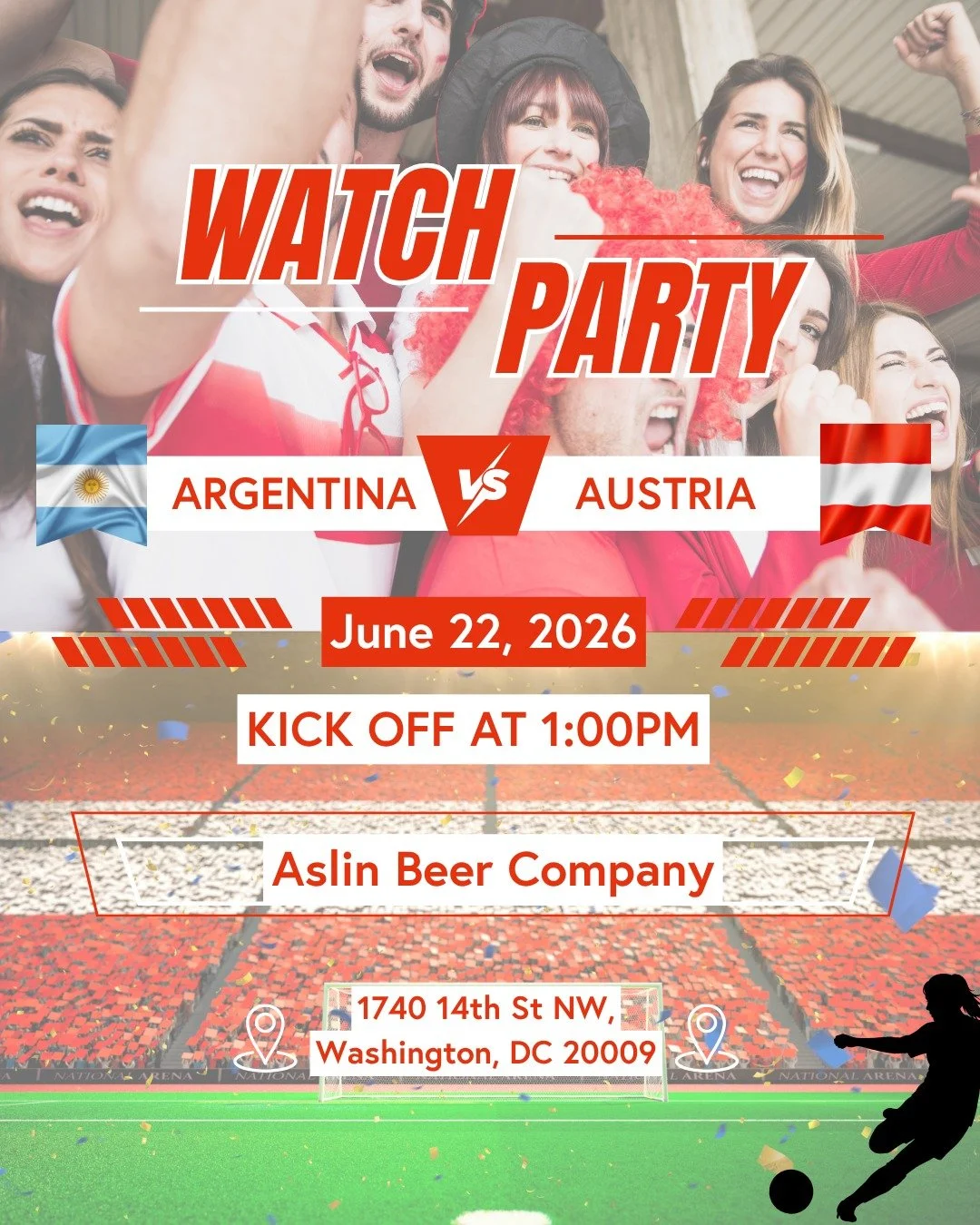 ⚽🇦🇹 WORLD CUP WATCH PARTY: AUSTRIA vs. ARGENTINA 🇦🇹⚽

Join the Embassy of Austria for an exciting afternoon of FIFA World Cup action as Austria takes on Argentina!

Gather with fellow fans, cheer on Team Austria, and experience the excitement of 