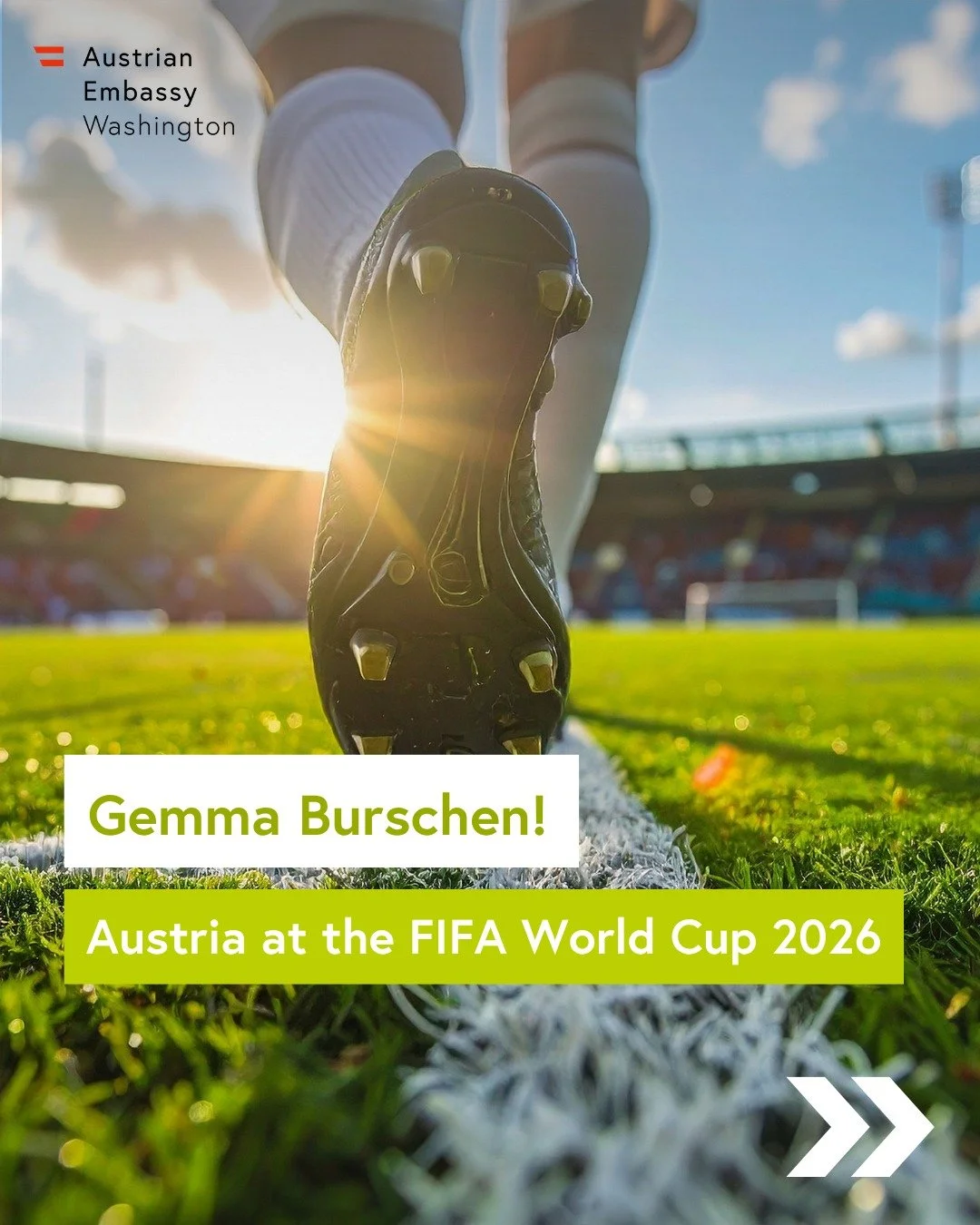 🇦🇹⚽️ GEMMA BURSCHEN ⚽️🇦🇹

Today, the #WorldCup2026 officially kicks off! After 28 years, Austria is finally BACK on the world stage, and we are ready to cheer them on here in the United States! 🇺🇸 🇦🇹

We are standing right behind Ralf Rangnic