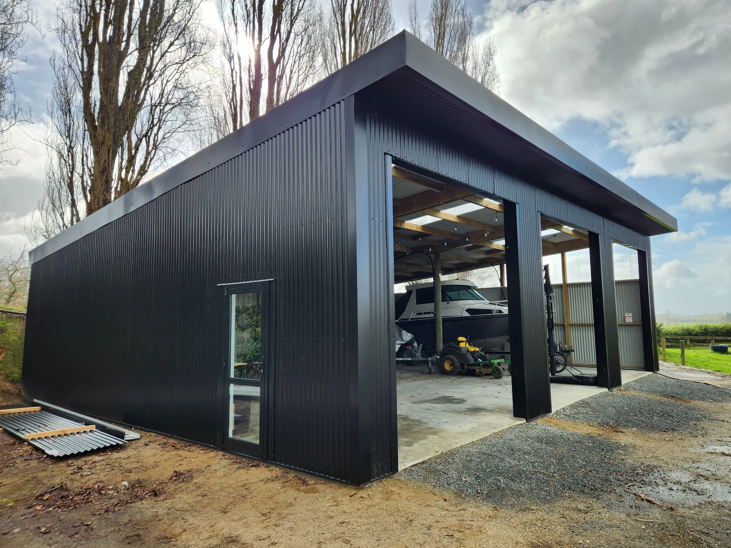 farm shed wall cladding flashing waikato