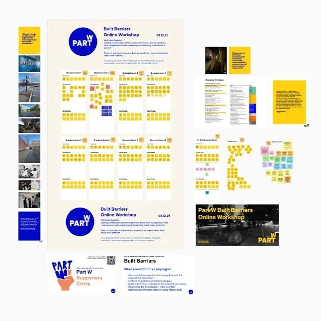 Thank you to everyone who joined us yesterday for our Part W x Festival of Place #BuiltBarriers Online Workshop.

We were so pleased - and genuinely humbled - by the turnout for both the talks and the workshop. The first hour brought inspiring short 