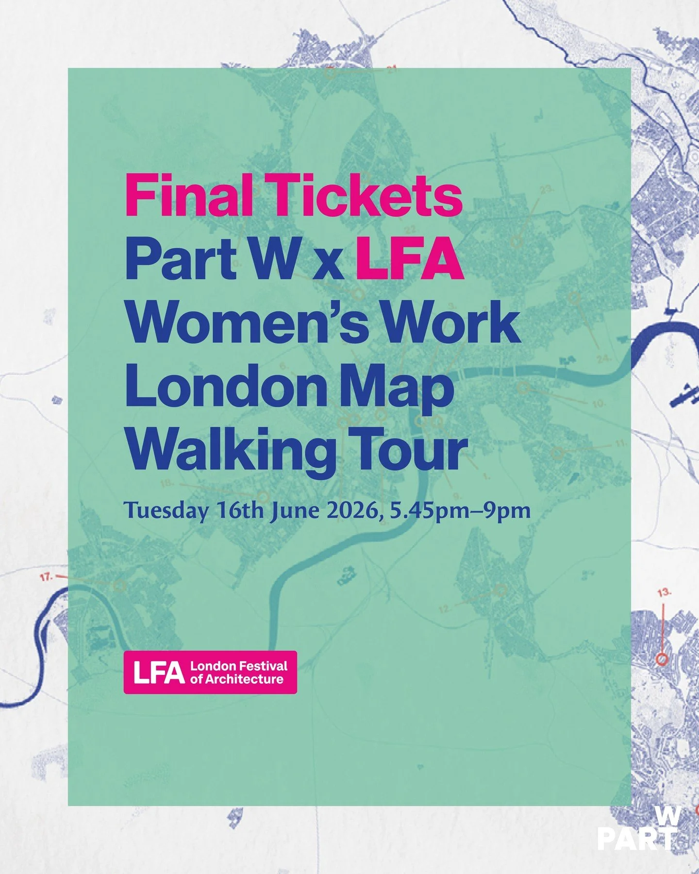 ‼️ FINAL TICKETS ‼️ 

Have you booked your place on our Women&rsquo;s Work: London walking tour yet?

Next week, as part of the London Festival of Architecture, we'll be taking to the streets to explore some of the remarkable projects featured on the