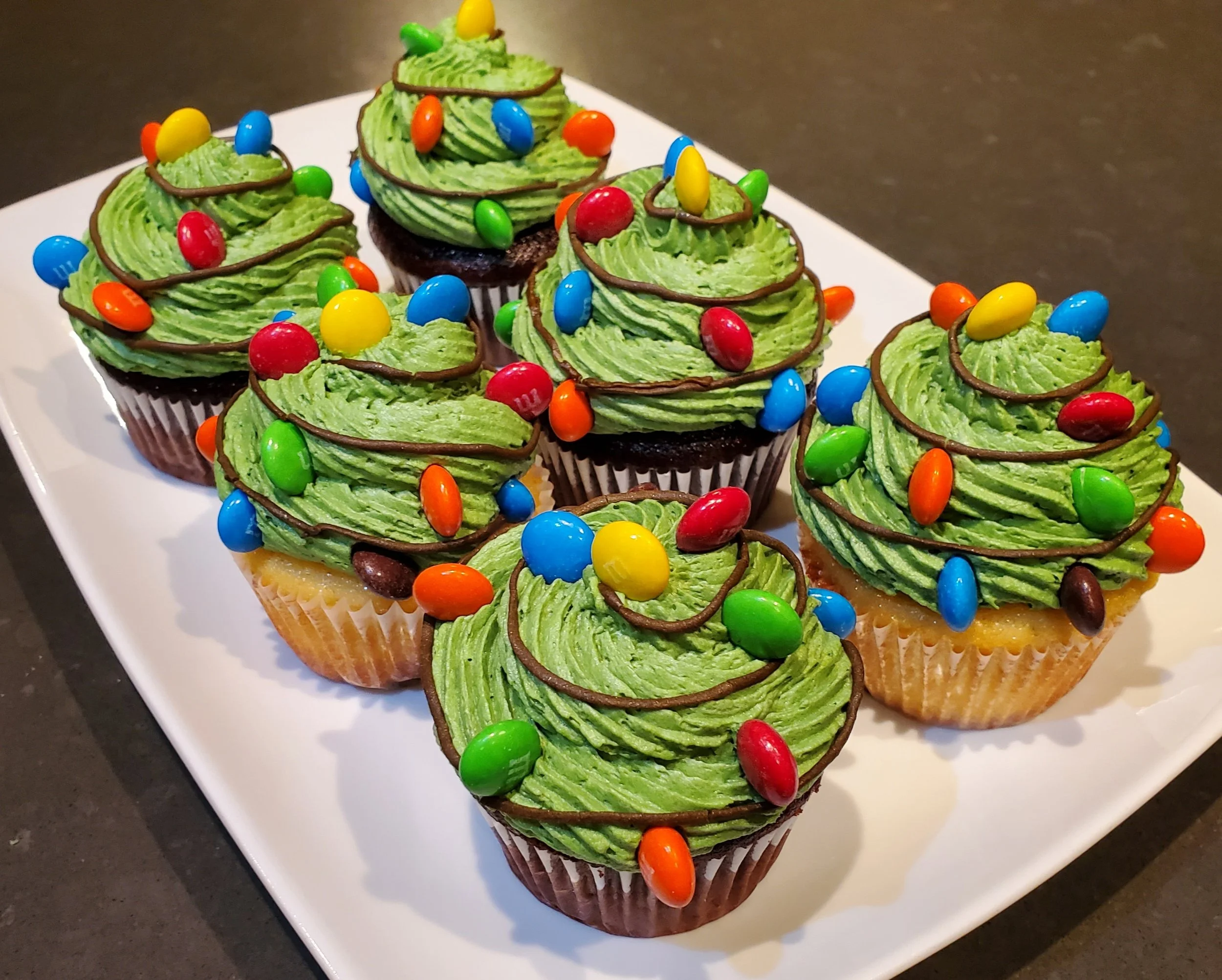 Christmas Tree Cupcakes
