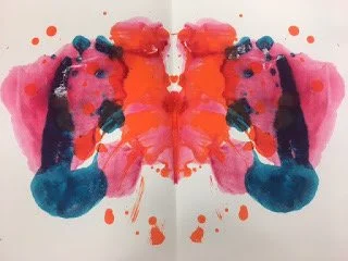 Symmetry lesson with ink blots