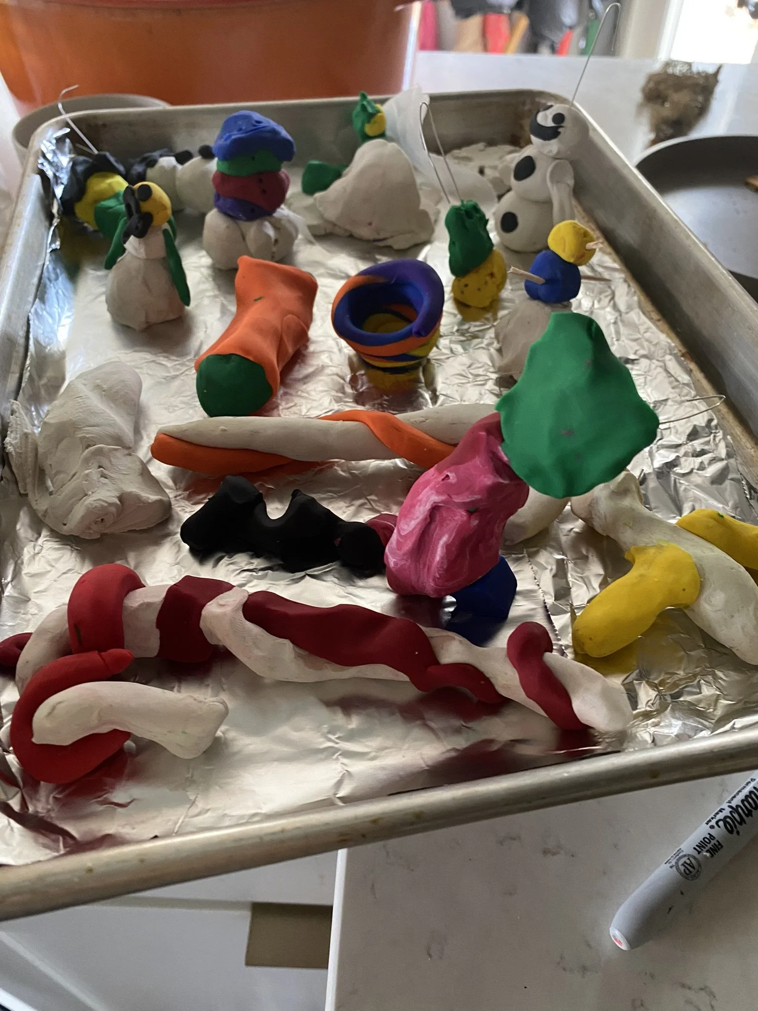 Santa's Workshop 2022. Figures molded from Sculpy. 