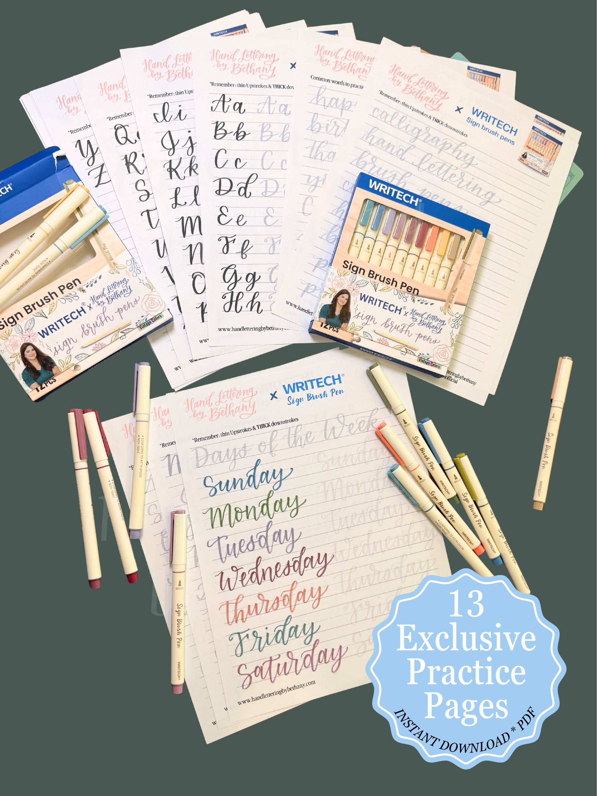 The Practice Makes Progress Collection — Hand Lettering by Bethany