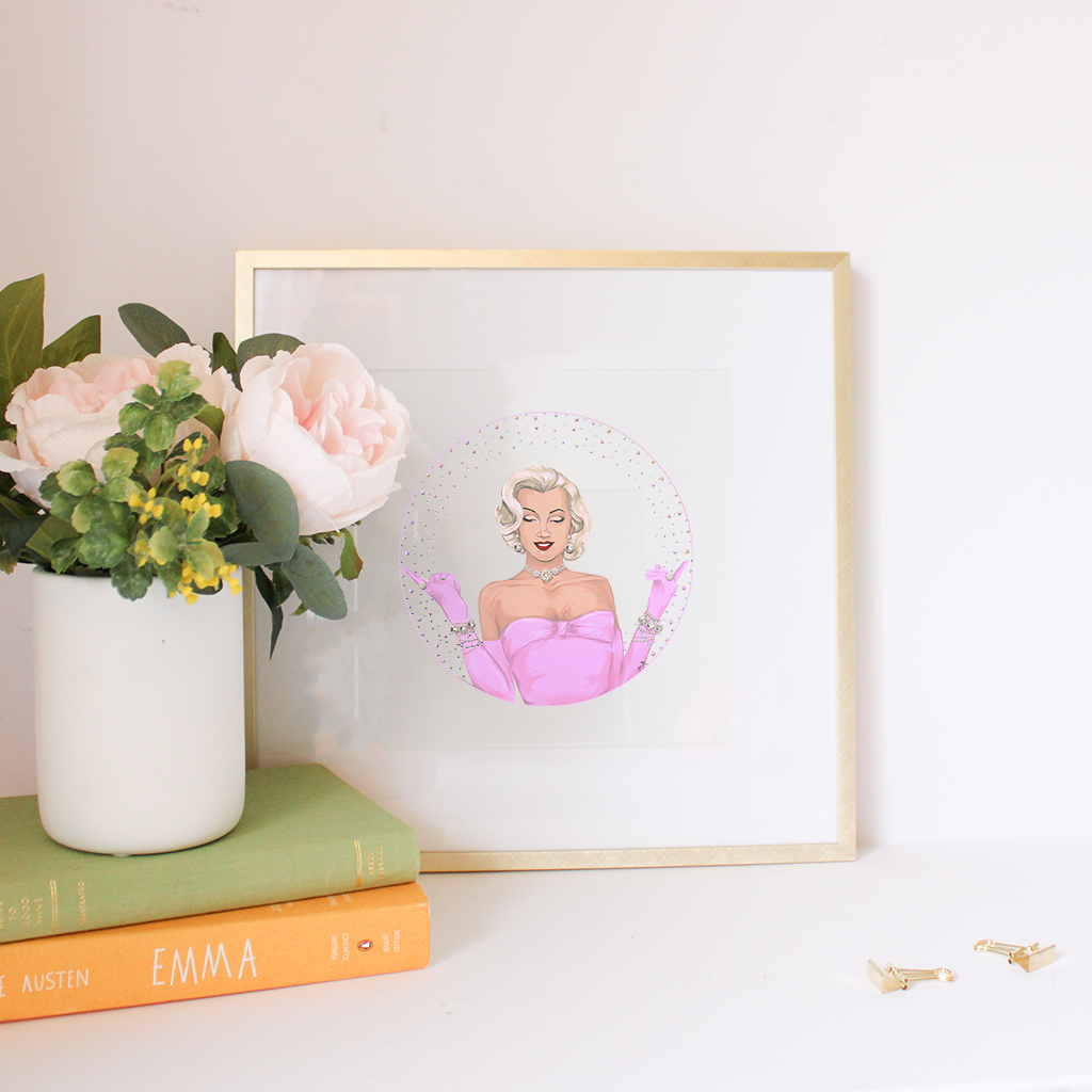 Marilyn Monroe 8x8 inch Print