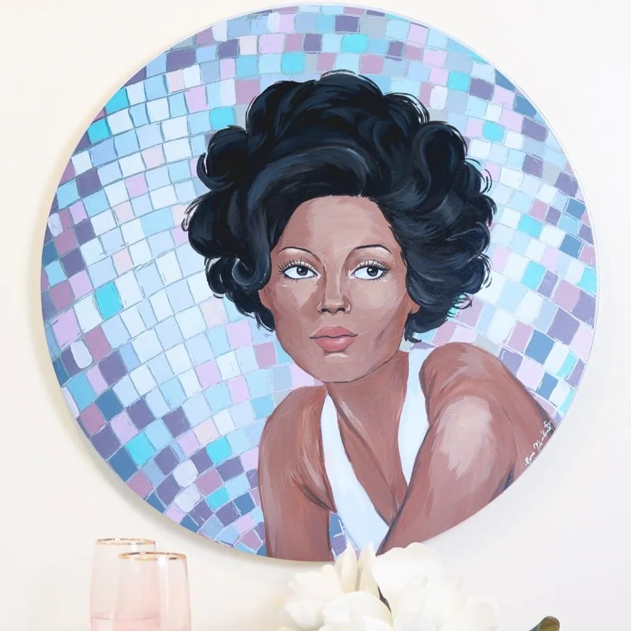Diana Ross for Sparkling - 20x20 inch Round Canvas