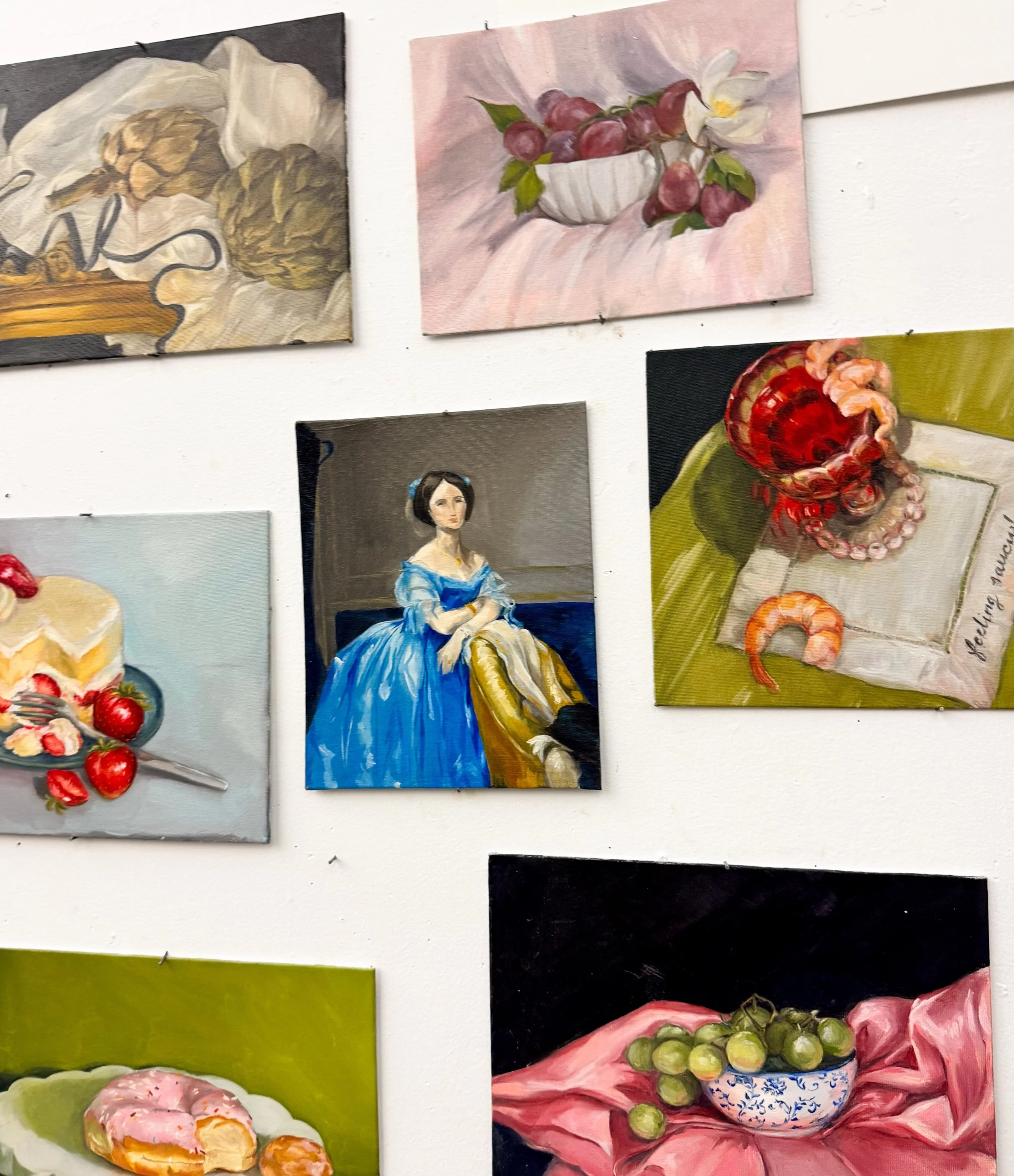 You&rsquo;ve met me at a very &ldquo;funky still life&rdquo; time in my life. 

Technically it&rsquo;s all homework assignments to train me in different textures for oil painting but I have been taking my time to plan each set up out so it&rsquo;s so