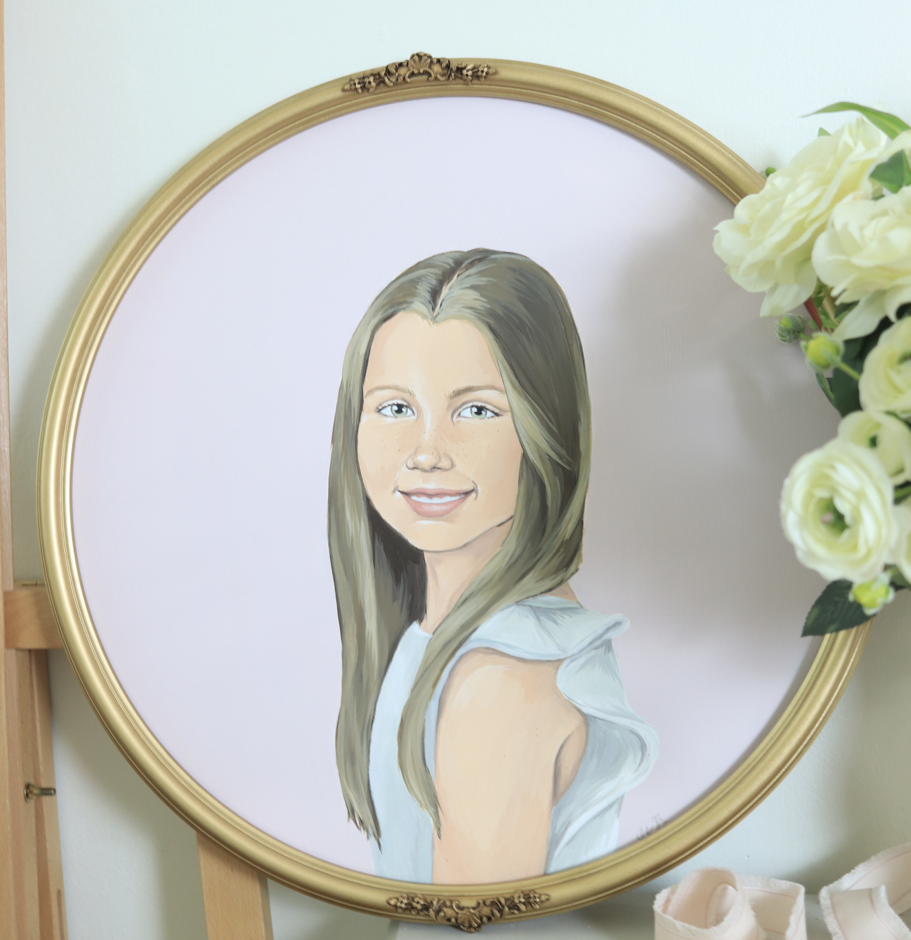 20x20 Inch Round Portrait Commission