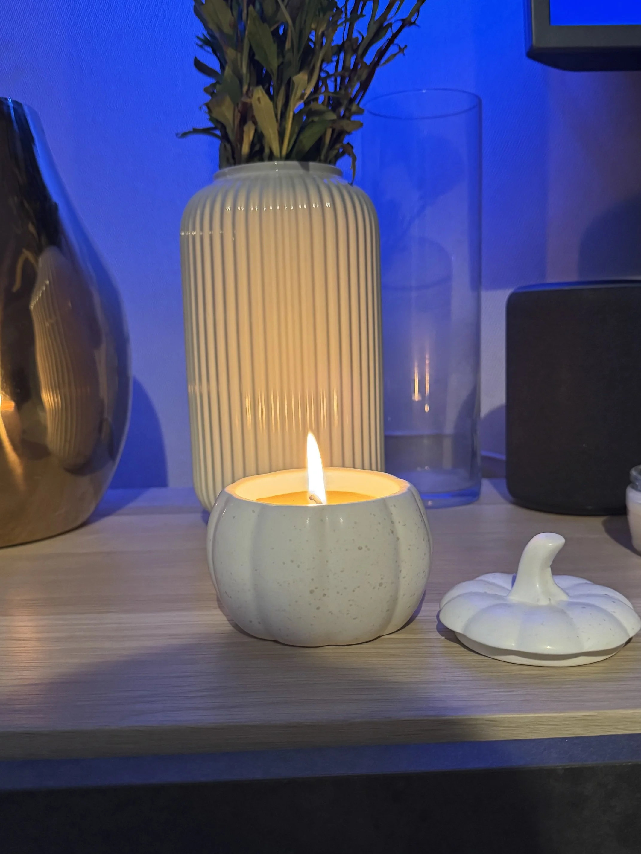 Spiced Pumpkin Pie Pumpkin Vase Soy Wax Candle