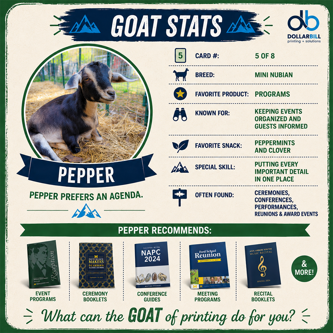 Pepper’s GOAT Stats – GOAT of Printing 2026