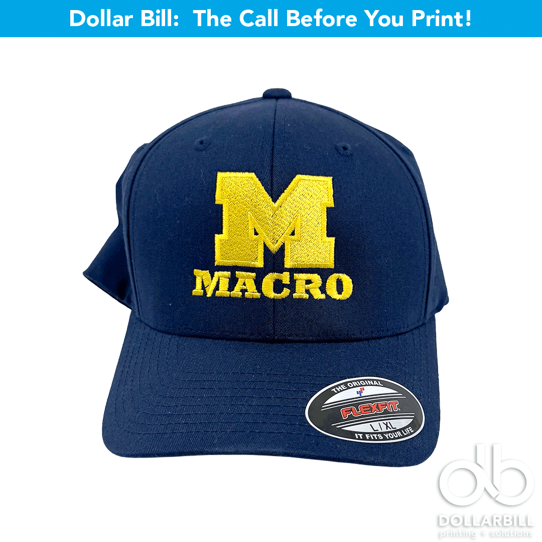 Custom branded hats including bucket hats and embroidered apparel