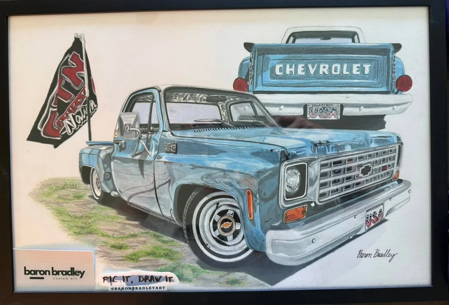 If you missed Baron Bradley set up at Classic Truck Nationals check him out on instagram, baronbradley.art
He does some amazing work, all hand drawn! Already have him working on one for the ‘54!