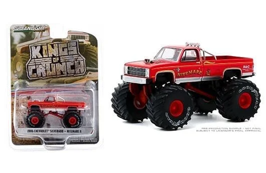 Greenlight 1:64 Kings of Crunch Series 7 – Nitemare II – 1986 Chevy Silverado Monster Truck (Red)